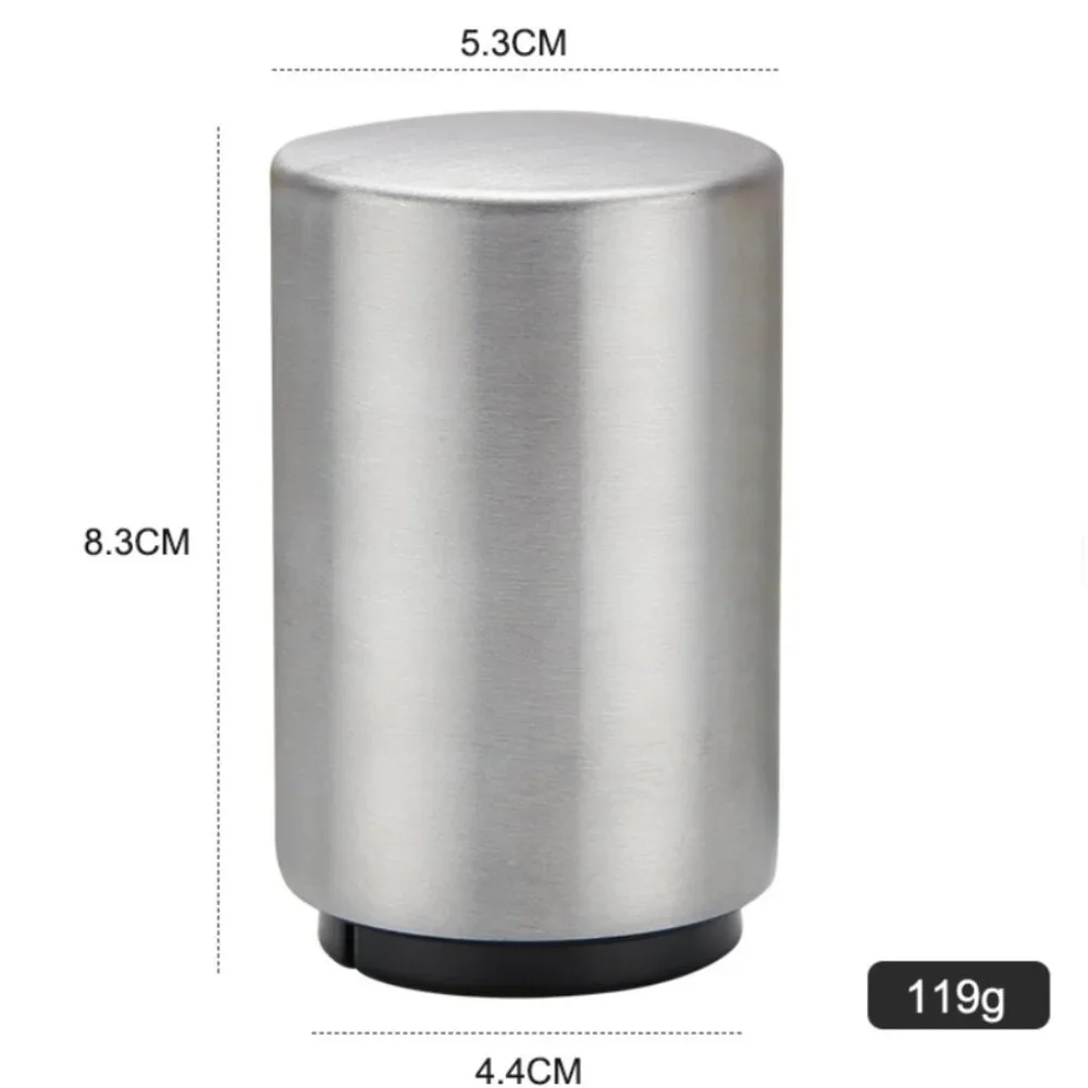 Stainless Steel Automatic Push-Down Beer Bottle Opener - Sleek & Modern
